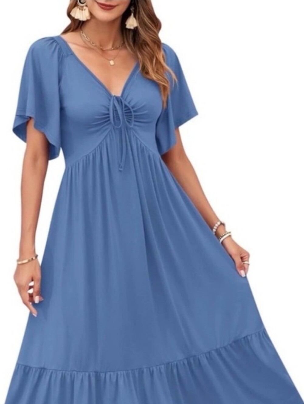 Elegant Blue Midi Dress. The Unbranded Brand-XL-NWOT